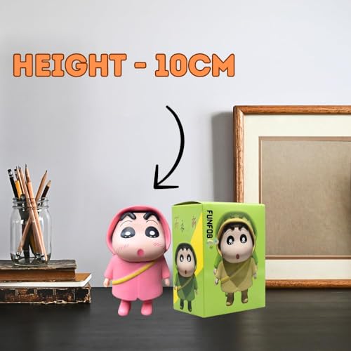 Image of FUNFOB Shinchan Action Figure | Shin chan Figurine Cartoon Figures Toys for Boys & Girls PVC Multicolour (Shinchan Rain Pink)