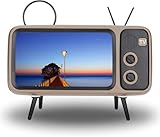 Mobile Phone Holder, TV Phone Holder Phone Screen Bracket Retro Mobile Phone Screen Stand Decorative Desktop Mobile Phone Stand for Most Cell Phone Sizes (Coffee Color)