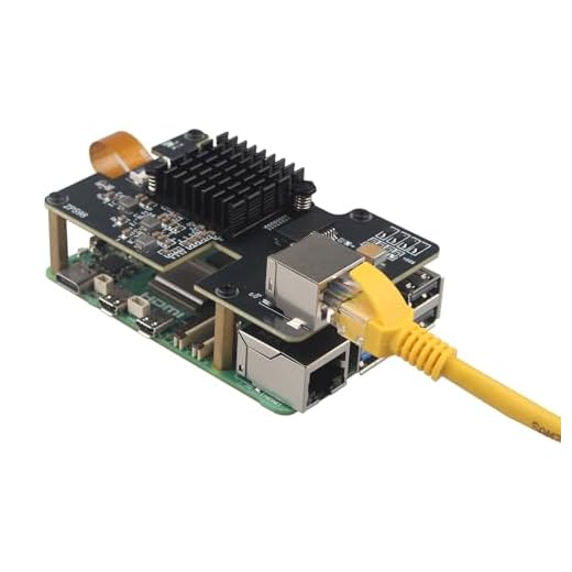 ZDE ZP598 PCIe to 5GBE Ethernet Network Port HAT Adapter Expansion Board 5G 5GB with Aluminum Heatsink for Raspberry Pi 5