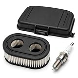 594575 Luftfilterabdeckungs, Luftfilter Rasenmäher, Zündkerze F6TC, Luftfilter Filterpatrone Kompatibel mit Briggs & Stratton 650EXI 675EXI 675IS Rasenmäher Ersetzt 594575, 798452