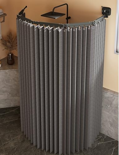 Portable Foldable Shower Curtain 4 Folds