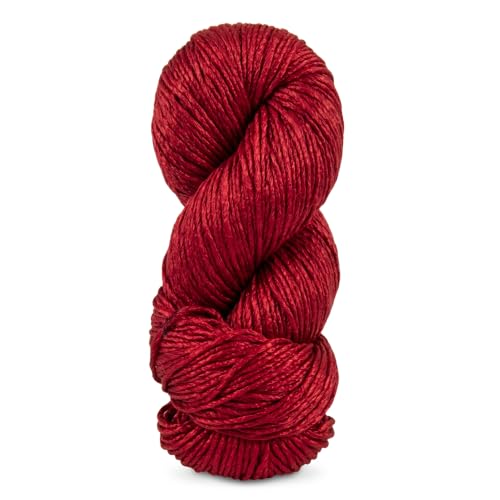 Regal Mulberry Silk Yarn - Worsted Weight - Single Ply Yarn - Solid Colors (Crimson Red) by Revolution Fibers - Used condition - US$15.44