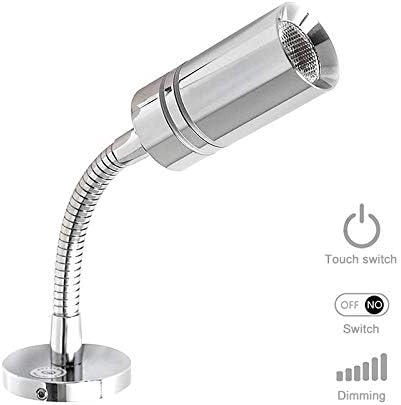 folconauto 12v led spot leselampe 2256cc led leselampe mit poliertem bett armschaltbar verstellbar doppelte beleuchtungswandleuchte fur reisemobil wohnwagen van boat wohnmobil amazon de beleuchtung