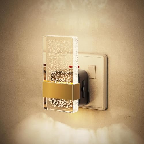 JandCase Night Light Plug in Wall, Plug in Night Light with Dusk-to-Dawn Sensor, Dimmable 0-100LM, Nightlight Kids, 3000K Warm White, Acrylic Bubble Plugin Wall Light for Bedroom Hallway Kitchen - Cosy Home Interiors JandCase Night Light Plug in Wall, Plug in Night Light with Dusk-to-Dawn Sensor, Dimmable 0-100LM, Nightlight Kids, 3000K Warm White, Acrylic Bubble Plugin Wall Light for Bedroom Hallway Kitchen