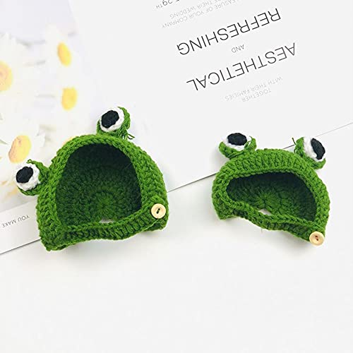 Handmade Knitting Pet Hats For Cat And Dog, Cute Frog Headband Hat Crochet Knitted Cap Big Eye Frog Cosplay Cap Pet Supplies(M) #TOP5