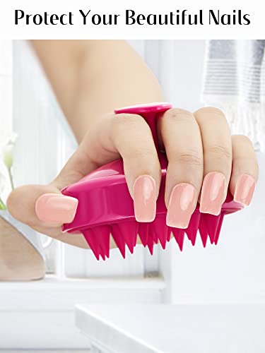 Heeta 2 Pack Hair Scalp Massager Shampoo Brush For Hair Growth, Hair Scalp Scrubber With Soft Silicone, Wet And Dry Hair Detangler (Red & Black) #TOP3