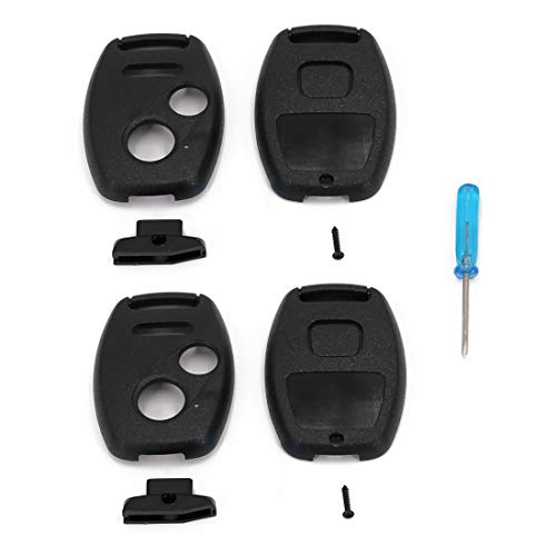UTSAUTO Key Fob Remote Shell Case & Pad Cover Housing fits Honda 2010-2011 Accord Crosstour /2006-2011 Civic/ 2007-2013 CR-V / 2011-2015 CR-Z / 2009-2013 Fit / 2011-2014 Odyssey 2PC Pack (Only Casing)