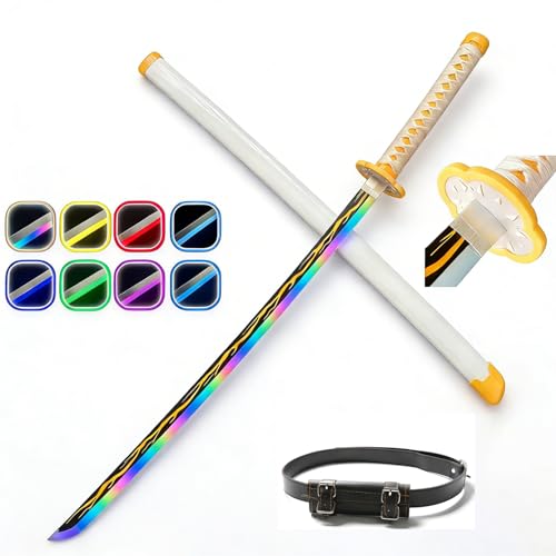 CSPMWACYLCCF Demon Slayer Sword 41inch Lightsaber Blade Type-C Charging Ten Colors Perfect for Rave Parties Cosplay and Shows