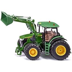 Cargador John Deere siku 6792, Tractor John Deere 7310R con cargador frontal, Verde, Metal/Plástico, 1:32, Teledirigido con app móvil y bluetooth, No incluye mando