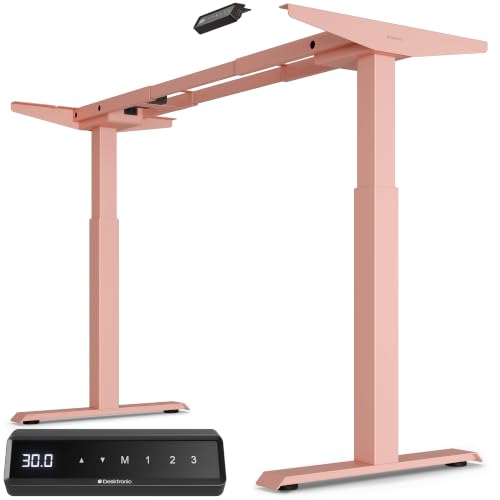 Image of Desktronic Height Adjustable Standing Desk Frame - Ergonomic Sit Stand Desk Frame, Electric Dual Motor, USB & USB-C Charging, Wobble-Free, Touchscreen, 3 Memory Presets, Anti-Collision