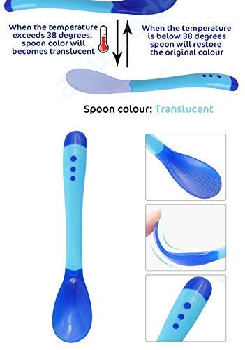 Image of Baby Feeding Set All in One 1- Baby Food Fruit Nibbler 1- Baby Food Feeder 1- Baby Heat Sensor Feeding Spoon (Multicolor27)