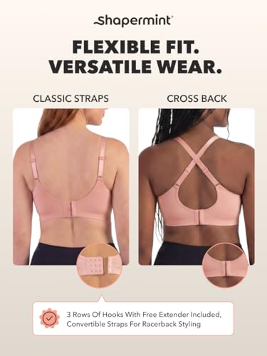 Image of SHAPERMINT Wireless Bras for Women No Underwire - Small to Plus Size Bralettes with Support and Natural Lift
