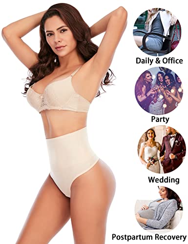 Image of Womens Thong Shapewear Mid to High Waisted Shaper Thong WN0017