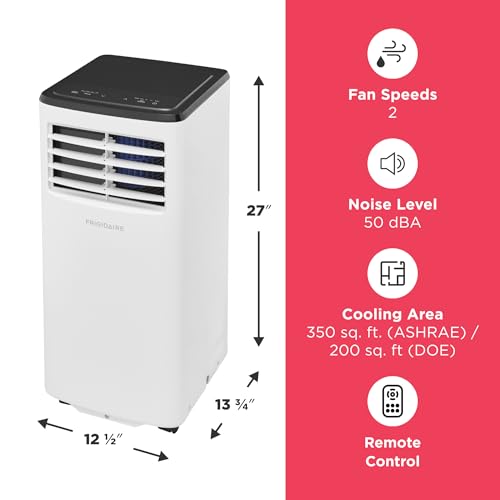 Frigidaire 8,000 BTU Portable Air Conditioner, Cools 350 Sq Ft, White - image 4