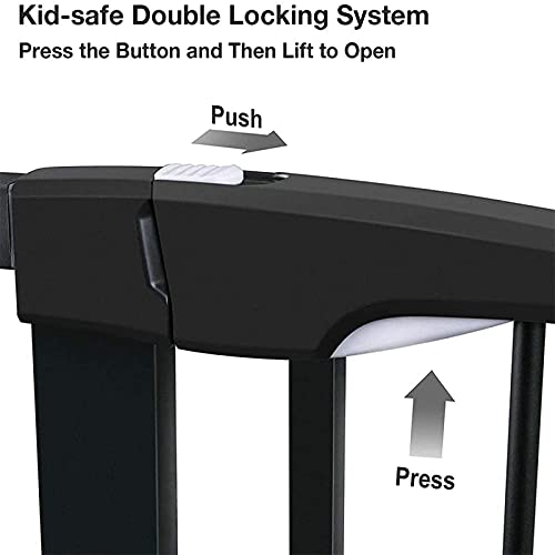 Porte de sécurité extra large extensible avec extensions pour animaux et bébés - 4