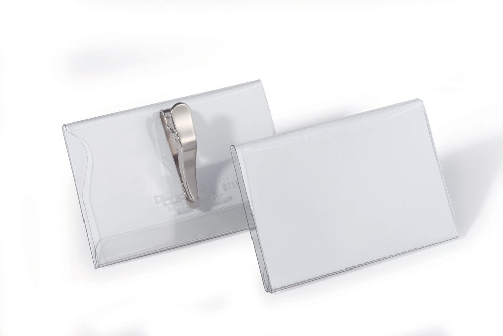 DURABLE Printable Microperforated Badge17. Clip a coccodrillo rotante. trasparente