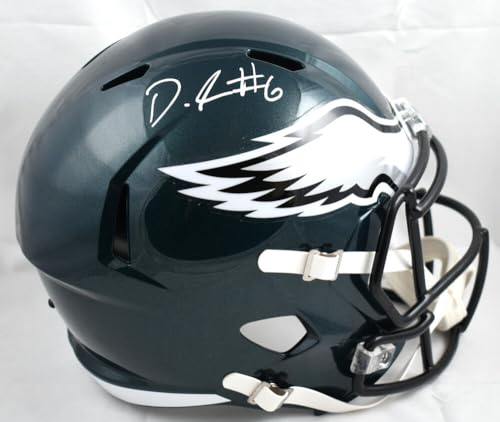 DeVonta Smith Autographed Philadelphia Eagles F/S Speed Helmet - Fanatics *White - Image 6