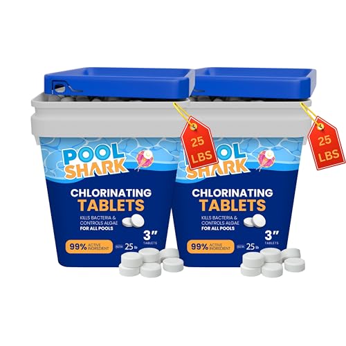 Pool Shark Swimming Pool Chlorine Tablets 2x25 lbs...