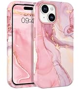 BENTOBEN for iPhone 15 Case, iPhone 15 Marble Pattern Phone Case,3 in 1 Full Body Protective Slim...