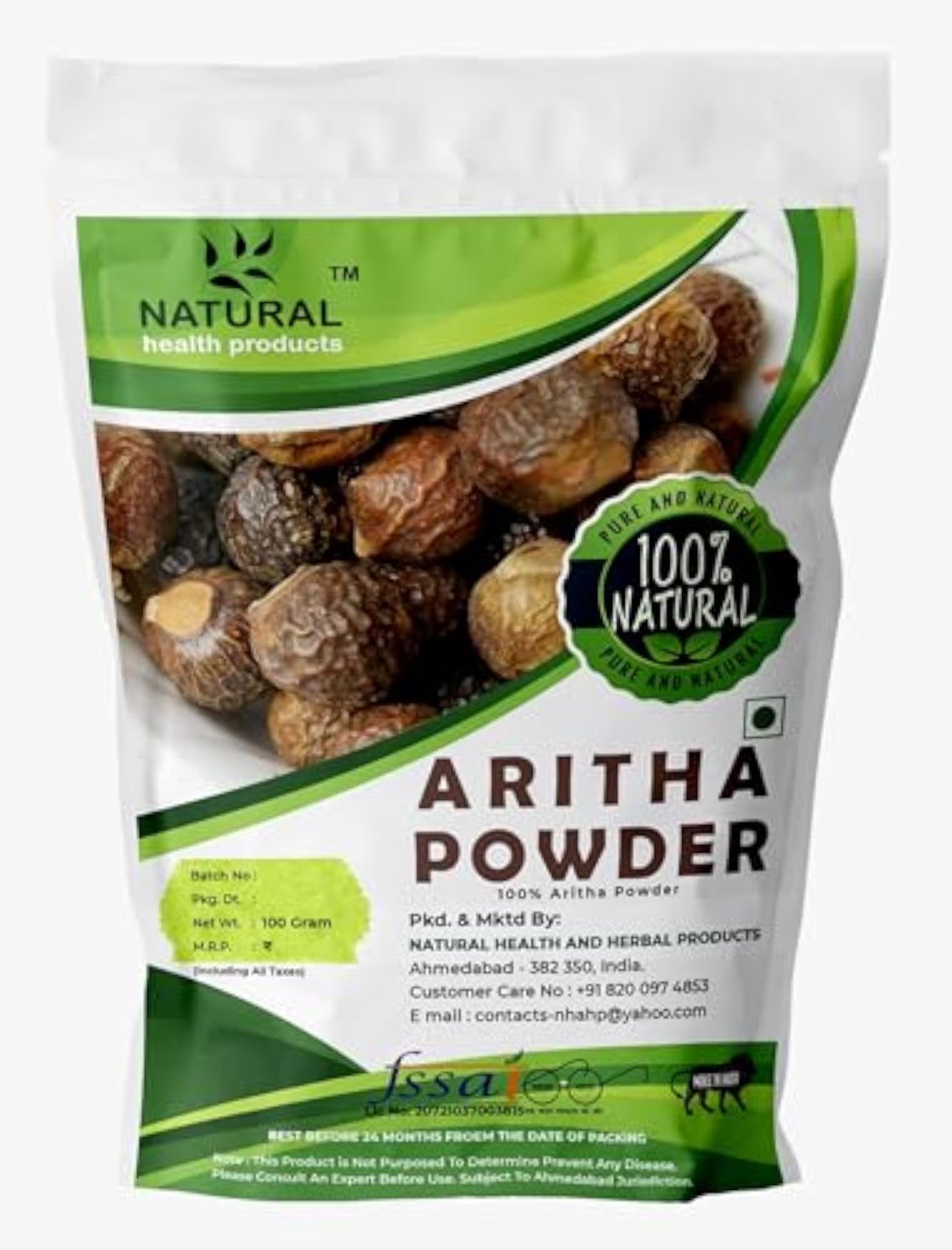 Aritha Powder for Hair, Natural Hair Cleanser