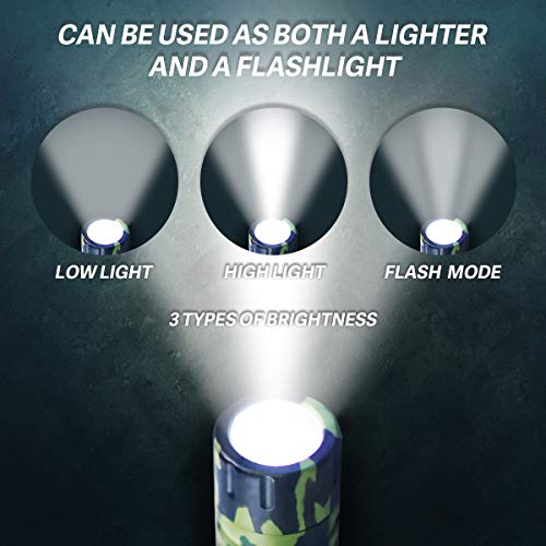 Encendedor plasma recargable impermeable con linterna LED miniatura 6