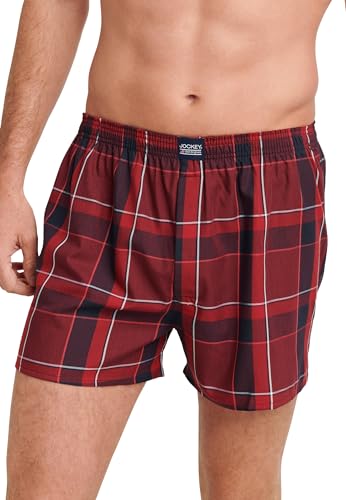Jockey Herren Just Squared Woven Boxer, Biking Red, S
