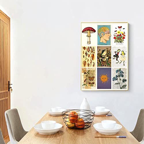 50 Pezzi Collage da Parete Botanico, Kit Poster