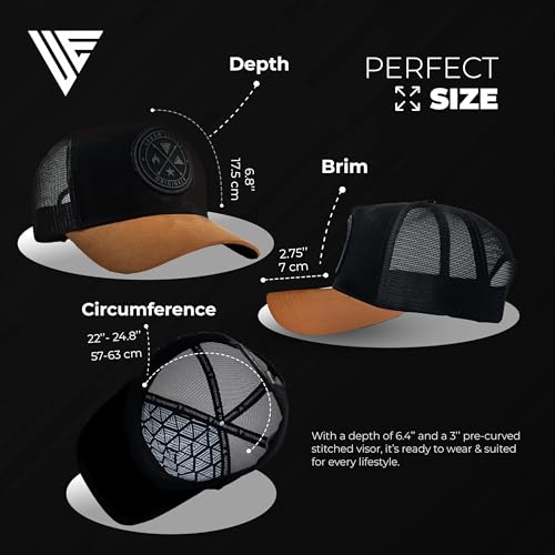 Image of Urban Effort Trucker Hat for Men - Mesh Back Baseball Cap, 5 Panel Snapback Hats for Men and Women