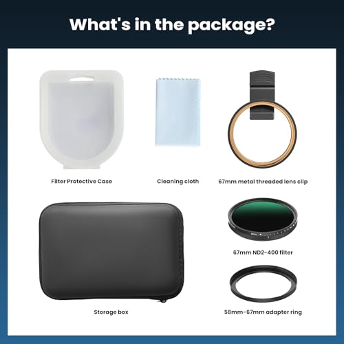 Image of 67mm Variable ND2-400 Filter for Phone /DSLR, HD Neutral Density Filter