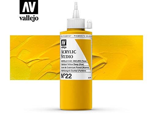 Vallejo Acrylic Studio 22022 C. Yellow Deep (Hue) (200ml)