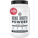 Bone Broth Protein Powder – Pure Grass-Fed Beef Bone Broth, Unflavored with Natural Collagen, Glucosamine & Gelatin – Paleo & Keto-Friendly, Non-GMO, Dairy-Free for Gut Health & Joint Support 32oz