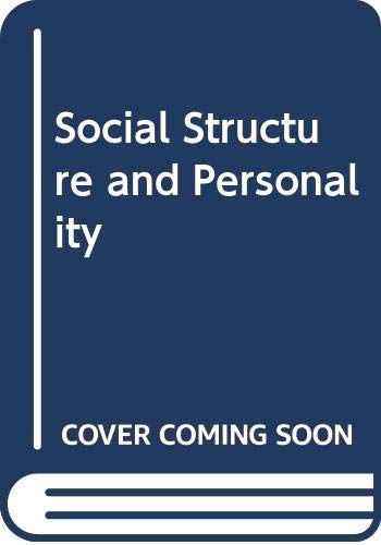 Social Structure and Personality B0000CM7PG Book Cover