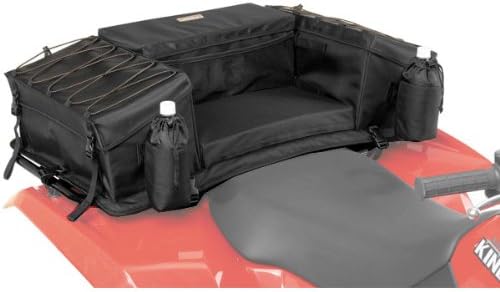 Quadboss Zipperless Pro Bottom with Cover Outdoor ATV Rack Bags - Black / 36โH x 19โW x 10โD
