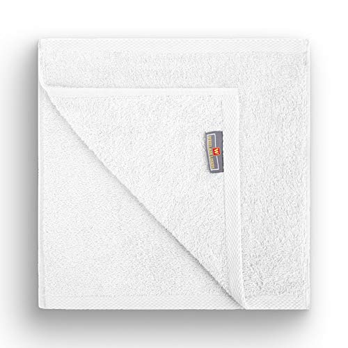Westlane Linens 100% Cotton Face Cloths Flannels & Washcloths Super Soft Hotel Quality (Economy White, 12 Pack) - Image 3