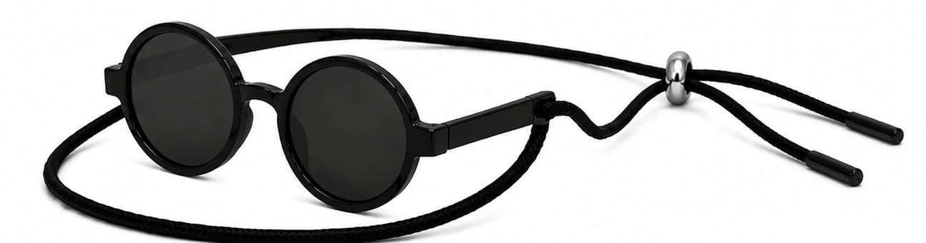 G016 okrągłe okulary przeciwsłoneczne dla małych psów o wadze do 6,8 kg (czarne)