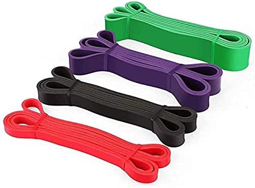KALINU Heavy Duty Resistance Loop Exercise Bands (Set of 4 Bands),Stretch Resistance Band for Physical Therapy, Rehab, Stretching, Yoga, Home Equipment Training Women Men