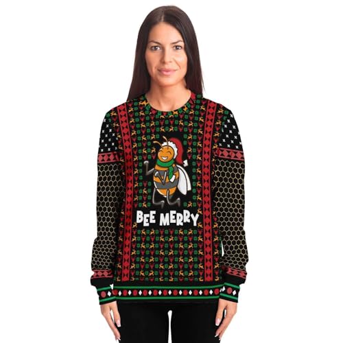 Bee Merry Honeycomb Sweatshirt, alternative view 3