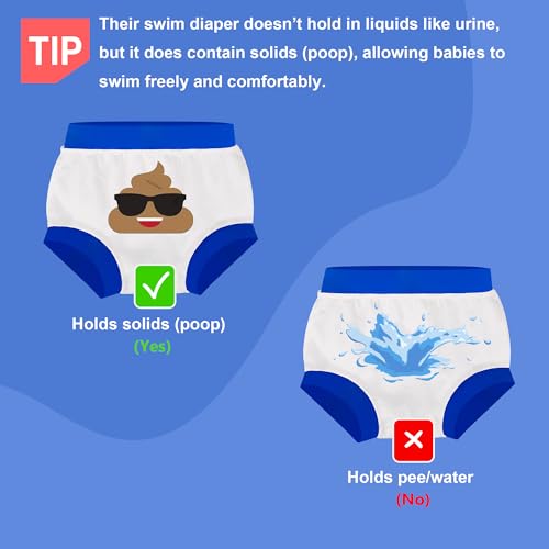 Image of BIG ELEPHANT Baby Swim Diapers 3-Pack, Reusable Swimming Diapers