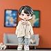 niannyyhouse OB11 Doll Clothes, 1/12 Scale Sweater White Shirt Jeans, Action Figure Outfit (White)
