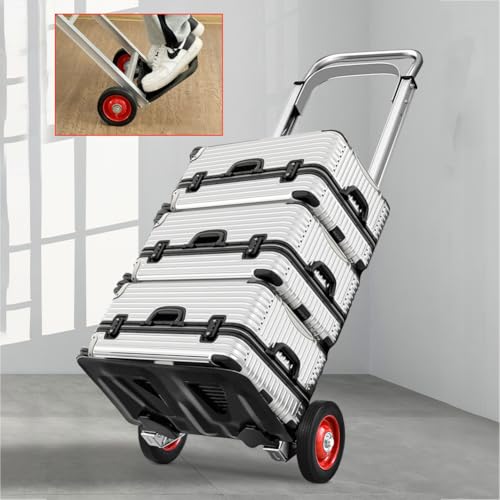 Carretilla plegable con mango telescópico y ruedas de goma miniatura 6