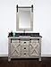 Infurniture WK8548+WK SQ TOP Bathroom Vanity, Driftwood, 2 Boxes