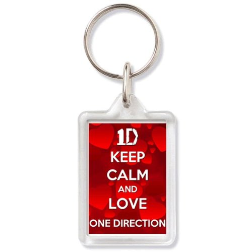 Pukka Printing Keep Calm And Love One Direction - 1D Inspired Keyring (Standard: 35x24mm)