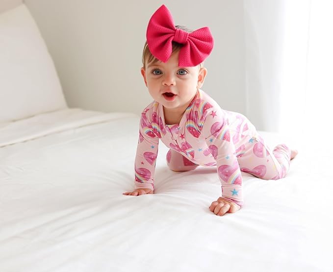Image of Posh Peanut Girls Convertible Baby Sleepers, Toddlers Footless Pajamas