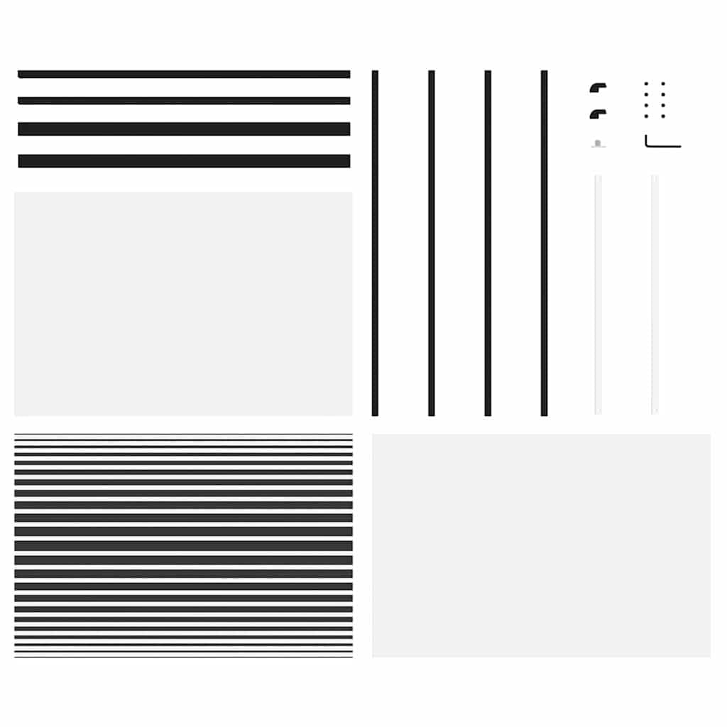 vidaXL Drzwi szklane 102,5 x 2 x 205 cm Aluminium Czarny