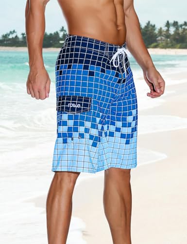 Men's Swimwear Trunks Printed Quick Dry Beach Shorts with Lining2