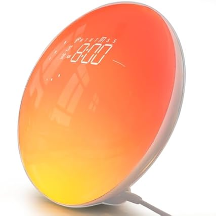 Dekala Smart Sunrise Alarm Clock with App Control& Bluetooth Speaker, Wake up Light Sunlight Sunset