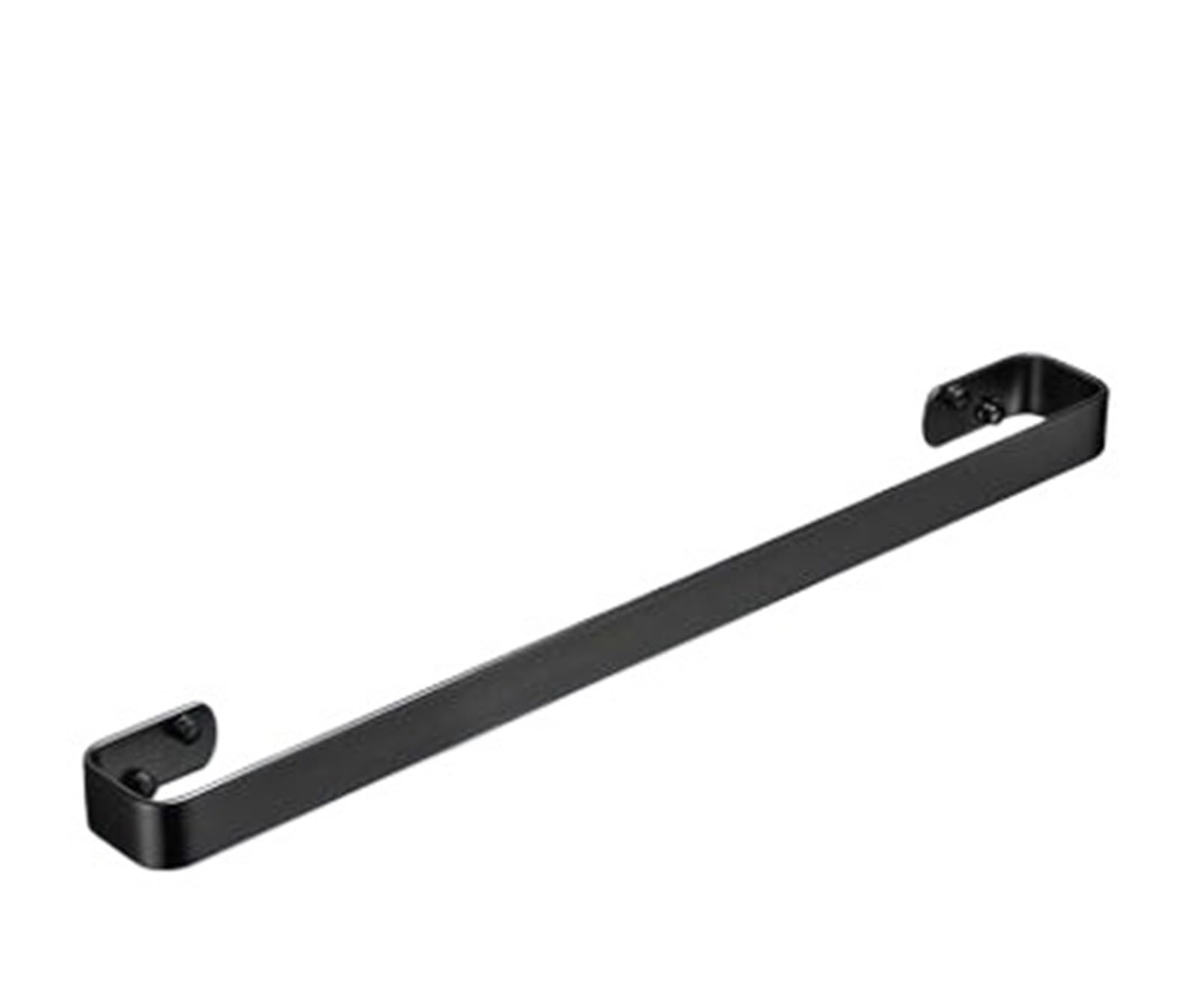 Porte-serviettes mural noir compact en aluminium pour un gain de place maximal