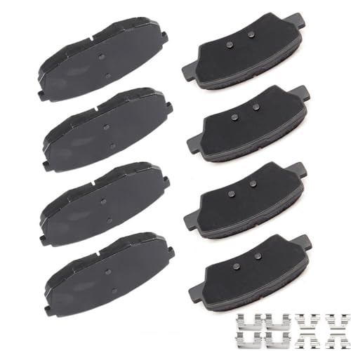 Image of Ceramic Pads Kits, D1445 D1397 SCITOO 8pcs Front Rear Brakes Pads Set Fit For Kia Soul 2014-2016