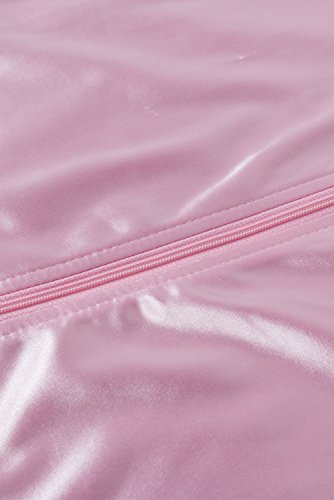 helymore Women Ladies Costume 50s Sandy Pink Satin Jacket with Neck Scarf Halloween Costume Fancy Set,XXXL - Image 4