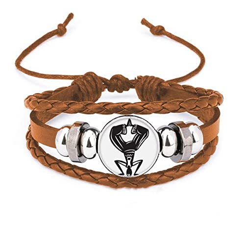 Bracelet mexicain en cuir avec motif de danse idée cadeau unique